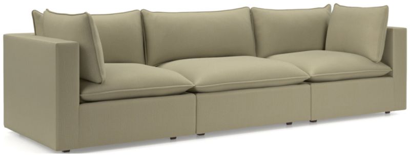 Lotus Deep Modular 3-Piece Low Sofa Sectional | Crate & Barrel Canada