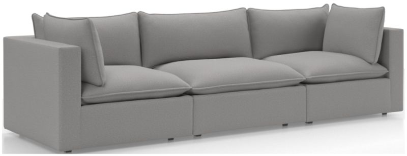 Lotus Deep Modular 3-Piece Sectional Sofa | Crate & Barrel