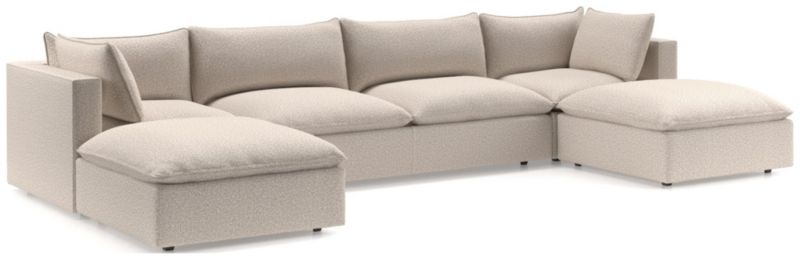 Lotus Deep Modular 5-Piece Sectional Sofa with Ottomans - image 0 of 8