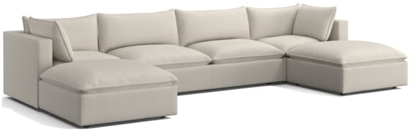 Lotus Deep Modular 5-Piece Sectional Sofa with Ottomans - image 0 of 11