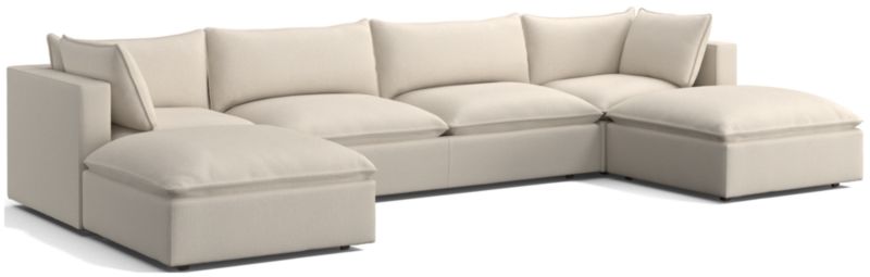 Lotus Deep Modular 5-Piece Sectional Sofa with Ottomans - image 0 of 11