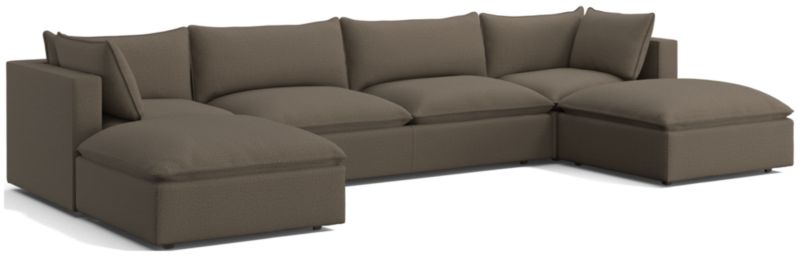 Lotus Deep Modular 5-Piece Sectional Sofa with Ottomans - image 0 of 8