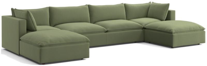 Lotus Deep Modular 5-Piece Sectional Sofa with Ottomans - image 0 of 8