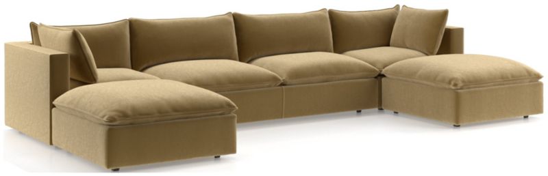 Lotus Deep Modular 5-Piece Sectional Sofa with Ottomans - image 0 of 8