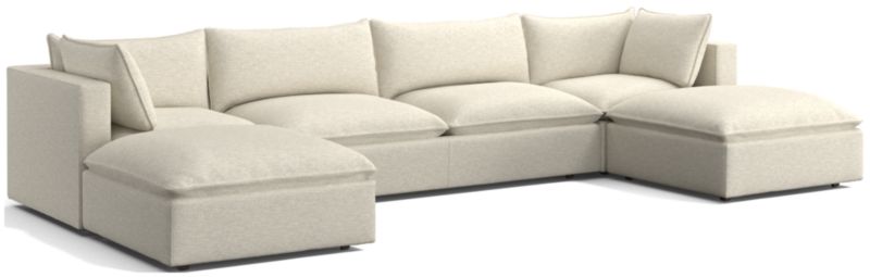 Lotus Deep Modular 5-Piece Sectional Sofa with Ottomans - image 0 of 8