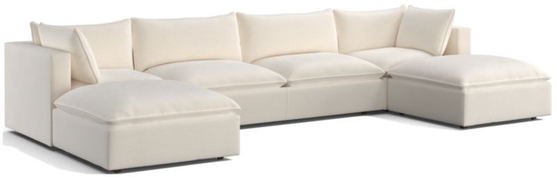 Lotus Deep Modular 5-Piece Sectional Sofa with Ottomans - image 0 of 8