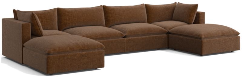 Lotus Deep Modular 5-Piece Sectional Sofa with Ottomans - image 0 of 8