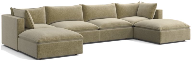 Lotus Deep Modular 5-Piece Sectional Sofa with Ottomans - image 0 of 9