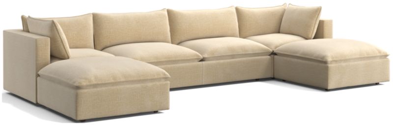 Lotus Deep Modular 5-Piece Sectional Sofa with Ottomans - image 0 of 8