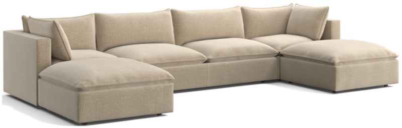 Lotus Deep Modular 5-Piece Sectional Sofa with Ottomans - image 0 of 8