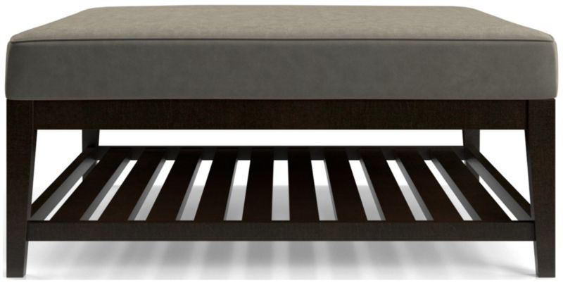 Nash Square Ottoman with Slats - image 0 of 6