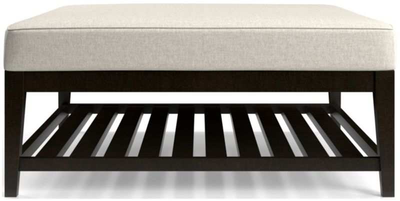 Nash Square Ottoman with Slats - image 0 of 6