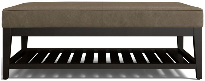 Nash Leather Rectangular Ottoman with Slats - image 0 of 7