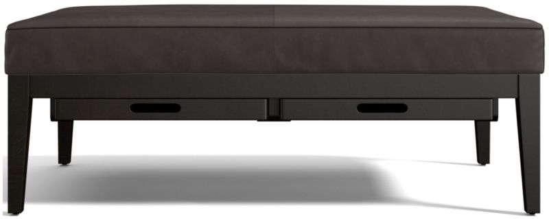 Nash Leather Rectangular Ottoman with Tray - image 0 of 10