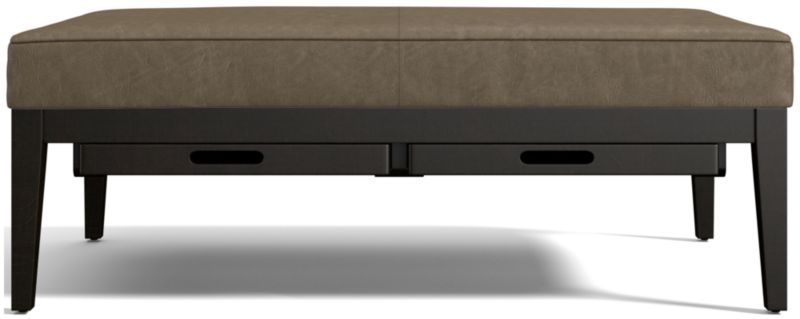 Nash Leather Rectangular Ottoman with Tray - image 0 of 10