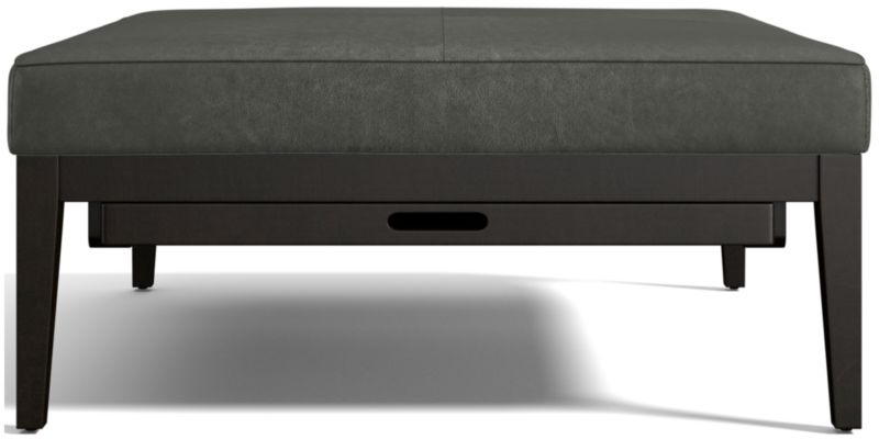 Nash Leather Square Ottoman with Tray - image 0 of 9