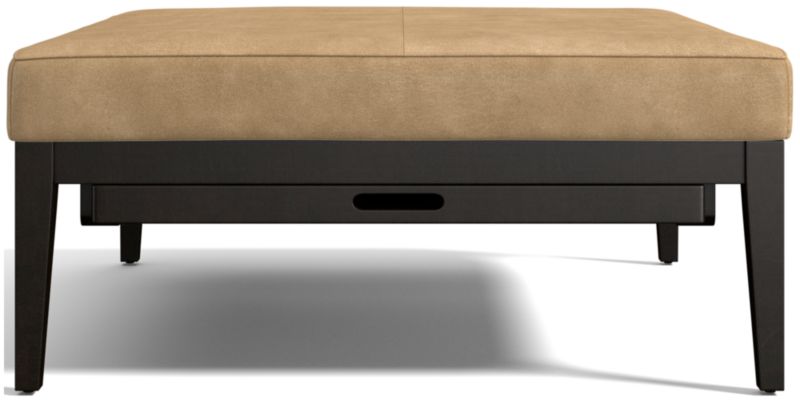 Nash Leather Square Ottoman with Tray - image 0 of 9