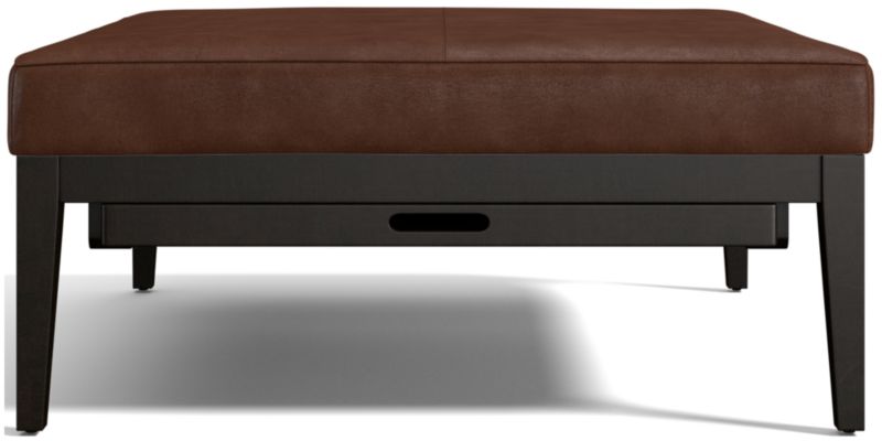 Nash Leather Square Ottoman with Tray - image 0 of 9