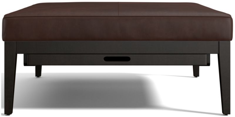 Nash Leather Square Ottoman with Tray - image 0 of 9