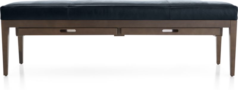 Nash Leather Large Bench with Tray - image 0 of 10