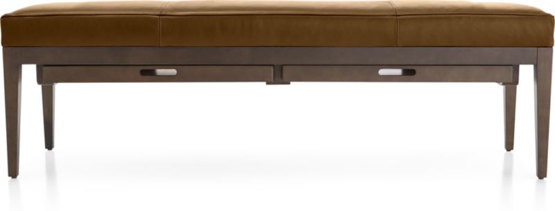 Nash Leather Large Bench with Tray - image 0 of 10