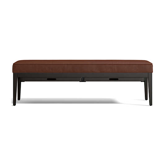 Nash Leather Large Bench with Tray