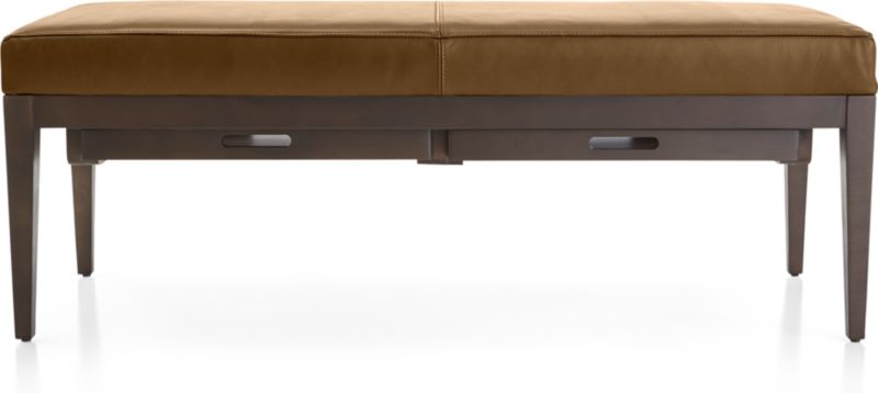 Nash Leather Small Bench with Tray - image 0 of 10