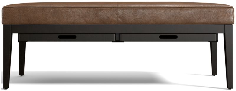 Nash Leather Small Bench with Tray - image 0 of 10