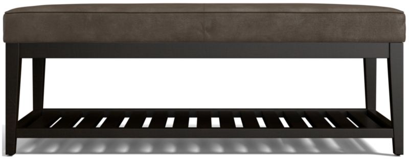 Nash Leather Small Bench with Slats - image 0 of 7