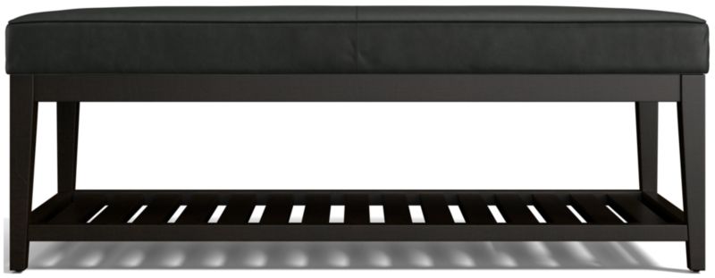 Nash Leather Small Bench with Slats - image 0 of 7