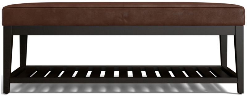 Nash Leather Small Bench with Slats - image 0 of 7