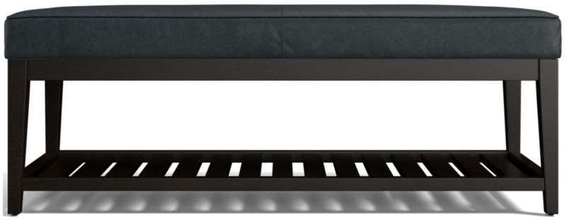 Nash Leather Small Bench with Slats - image 0 of 7