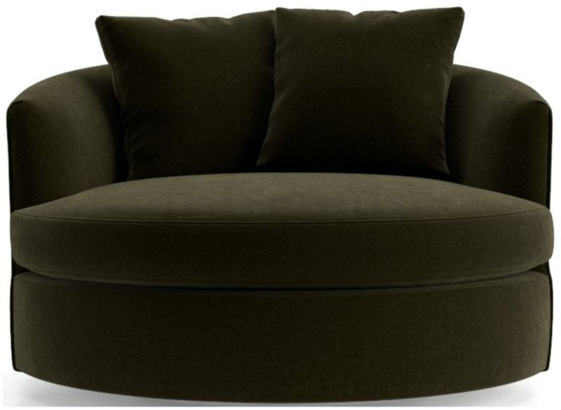 Tillie Grande Swivel Chair + Reviews Crate & Barrel