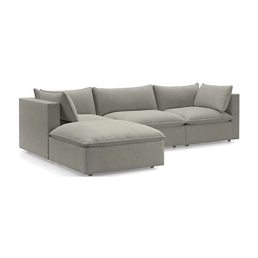 Lotus 4-Piece Reversible Sectional with Ottoman