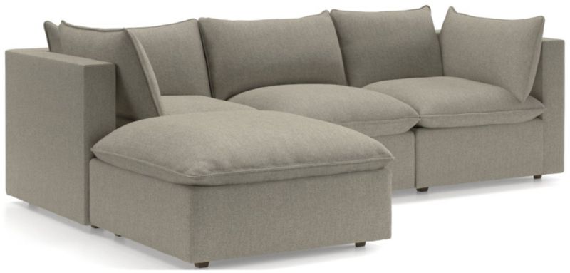 Lotus 4-Piece Reversible Sectional with Ottoman - image 0 of 10