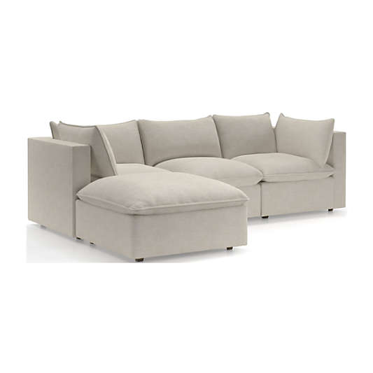 Lotus 4-Piece Reversible Sectional with Ottoman