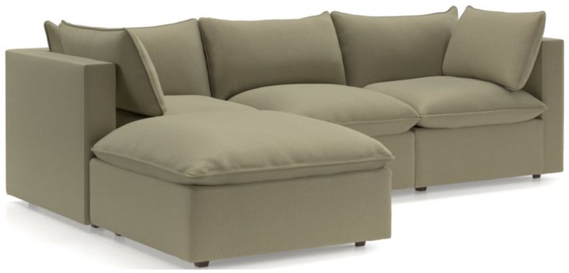 Lotus 4-Piece Reversible Sectional with Ottoman - image 0 of 10