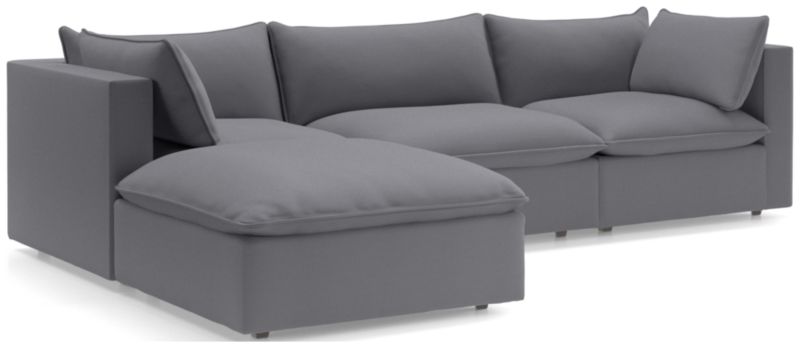 Lotus 4-Piece Reversible Sectional with Ottoman - image 0 of 10