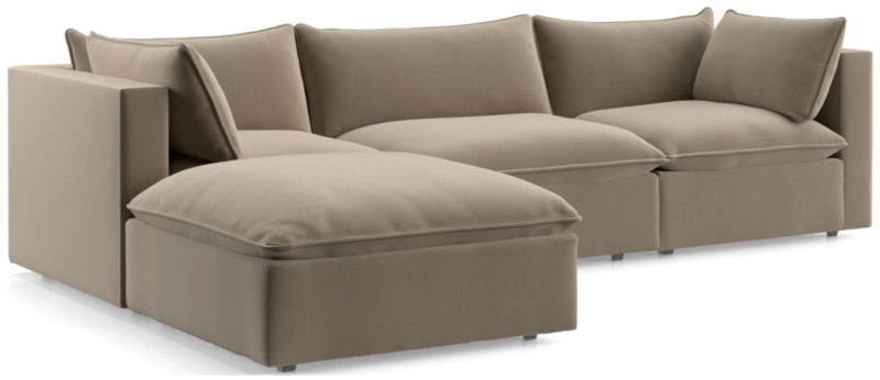 Lotus 4-Piece Reversible Sectional with Ottoman - image 0 of 10