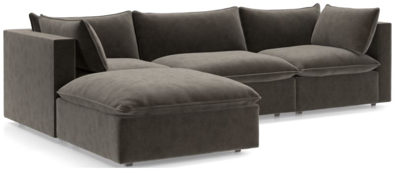 Lotus 4-Piece Reversible Sectional with Ottoman - image 0 of 10