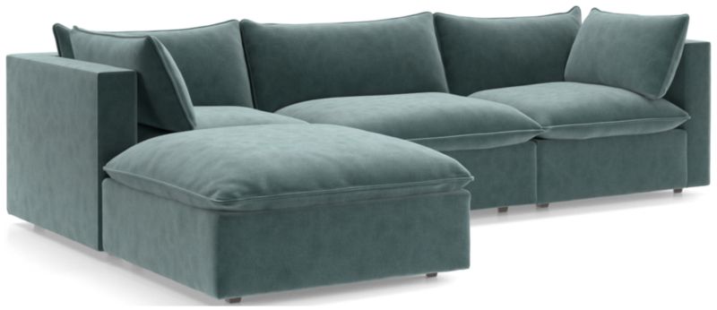 Lotus 4-Piece Reversible Sectional with Ottoman - image 0 of 10