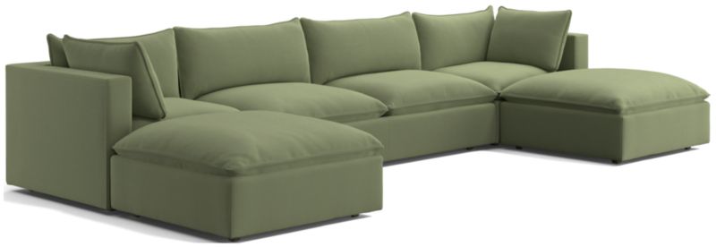 Lotus 5-Piece Sectional Sofa with Ottomans - image 0 of 10