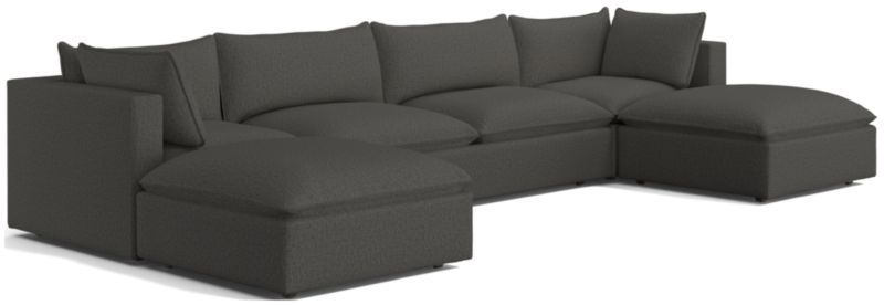 Lotus 5-Piece Sectional Sofa with Ottomans - image 0 of 10