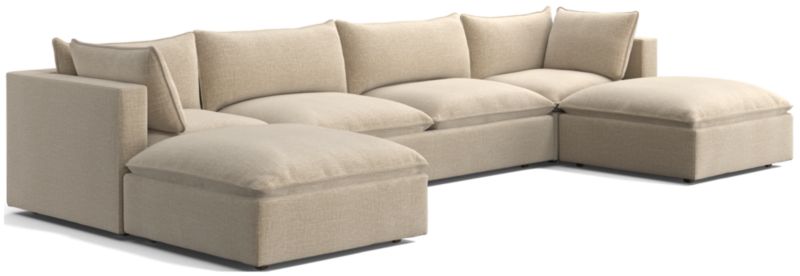 Lotus 5-Piece Sectional Sofa with Ottomans - image 0 of 10