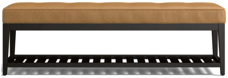 Nash Leather Large Tufted Bench with Slats - image 0 of 7