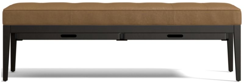 Nash Leather Large Tufted Bench with Tray - image 0 of 10