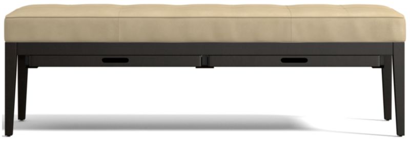 Nash Leather Large Tufted Bench with Tray - image 0 of 10