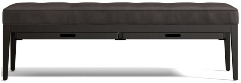 Nash Leather Large Tufted Bench with Tray - image 0 of 10