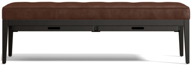 Nash Leather Large Tufted Bench with Tray - image 0 of 10