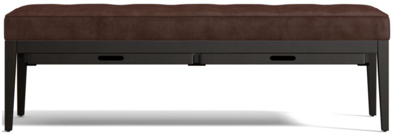 Nash Leather Large Tufted Bench with Tray - image 0 of 10